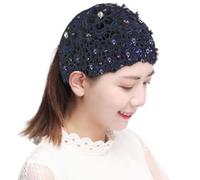 Women Lace Basches - Wrap floreale vintage Floral Wrap, elasticy non slip band per Yoga Makeup Spa | Elegante turbante elastico a largo accessorio in stile boho per lunghi capelli corti, comoda usura
