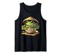 Women Men Kids Cute Frog Eating Ramen Japanese Noodles Canotta