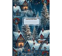 Women’s Holiday Daily Journal | Cozy Winter Village Christmas Trees Notebook | 6x9 Writing Planner