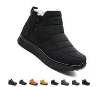 Women’s Insulated Snow Boots, Non-Slip & Fur-Lined on Womens Winter Shoes for Mature Women, Comfort & Durability (Black,37)