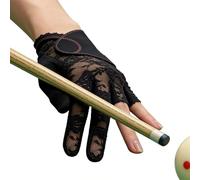 Women’s Left Hand Billiards, Glove Lace Design, Non Slip Pool Cue Control Glove, Breathable Billiard Gear for Smooth Stroke Precision, Professional Pool for Training Competition Home Bar Hall Use