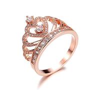 Women Shape Wedding Engagement Bridal Princess Crown Ring Jewelry Rose Gold Us 10 Nice processing