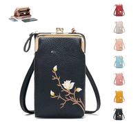 Women Sling Cross-Body Wallet, Sling Cell Phone Holder Pocket Wallet, Crossbody Bags For Women Travel (Black)