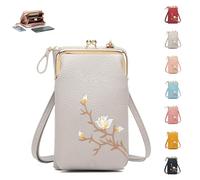 Women Sling Cross-Body Wallet, Sling Cell Phone Holder Pocket Wallet, Crossbody Bags For Women Travel (Gray)