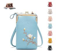 Women Sling Cross-Body Wallet, Sling Cell Phone Holder Pocket Wallet, Crossbody Bags For Women Travel (Blue)