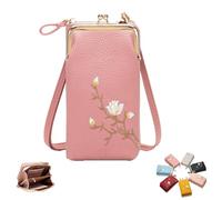 Women Sling Cross, Sling Bags for Women Crossbody Travel, Includes a Phone Holder and Credit Card Slot to Prevent Loss (Dark Pink)