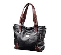 Women Tote Handbags, Retro Soft Leather Hobo Purses, Fashion Crossbody Large Shoulder Bags With Adjustable Strap, For School Work Travel Shopping, Gift For Girl (Black)