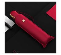 Women Ultralight Travel Sun Flat Automatic Umbrella Girls Portable Folding Umbrellas Ribs Parasol (Color : Golden) (Red)