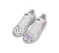 Women Vegan Leather White Sneakers - More Self Love Design