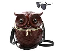 Women Weird Halloween Owl Purse Handbag, Men Unique Novelty Crossbody, Gothic Cartoon Owl Shaped Shoulder Bag