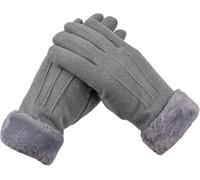 Women Winter Gloves,Ladies Warm Gloves With Touch Screen Fingers Fleece Lined Soft Windproof For Outdoor Running Driving Cycling Hand Warmers Gift Glove Woman (grey)