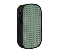 WOmeng Astuccio con stampa di cocktail tropicali, pratico astuccio per la scuola, penne, matite, accessori artistici, varie occasioni, Nero , Taglia unica, Con tasca per il