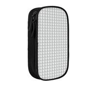 WOmeng Astuccio con stampa di margherite e farfalle, pratico astuccio per la scuola, penne, matite, accessori artistici per varie occasioni, Nero , Taglia unica, Con tasca per il