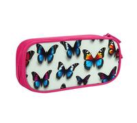 WOmeng Astuccio per cancelleria con stampa di farfalle e violoncello, per scuola, università, ufficio, penne, pastelli, articoli per la scuola d'arte, rosa, Taglia unica, Set di zaini per la scuola