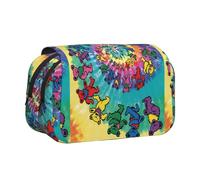 WOmeng Astuccio versatile per penne con stampa di orso del Ringraziamento che balla, scomparti convenienti, forniture per ufficio da viaggio grande capacità