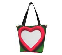 WOmeng Borsa a tracolla versatile per San Valentino, con stampa d'amore, da viaggio, spiaggia, uso quotidiano, ampia capienza
