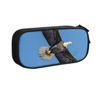 WOmeng Borsa per cancelleria con stampa aquila calva per scuola, università, ufficio, penne, pastelli, articoli per la scuola d'arte, Nero , Taglia unica, Set di zaini per la scuola