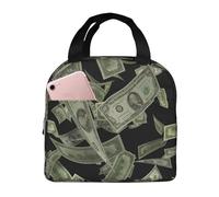 WOmeng Borsa termica funzionale con stampa del segno del dollaro, alla moda, adatta per bambini e adulti, attività all'aperto