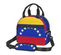 WOmeng Borsa termica per il pranzo con stampa bandiera del Venezuela, riutilizzabile, tracolla regolabile, picnic, lavoro, viaggi, scuola