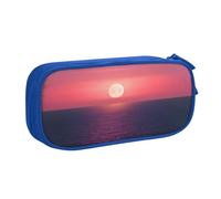 WOmeng Bright Moon at Sea Hippie Stampa Matita Cancelleria Borsa Scuola College Ufficio Pouch Penne Pastelli Arte Scuola Forniture, Blu, Taglia unica, Set di zaini per la scuola