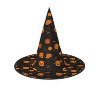 WOmeng Cappello da strega di Halloween con stampa zucca di Halloween, accessorio per costume di carnevale pieghevole leggero berretto festival