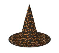 WOmeng Cappello da strega di Halloween con stampa zucca di Halloween, accessorio per costume di carnevale pieghevole leggero berretto festival