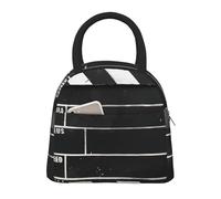 WOmeng Classic Movie Clapboard Nero Stampa Stile Isolato Borse Pranzo Grande Capacità Borsa Portatile Scuola Escursione Spiaggia Escursioni
