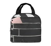 WOmeng Classic Movie Clapboard stampa nera funzionale borsa termica alla moda pranzo box adatto bambini adulti attività all'aperto