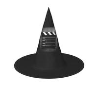 WOmeng Classico Film Clapboard Nero Stampa Halloween Strega Cappello di Carnevale Costume Accessorio Pieghevole Leggero Cap Festival