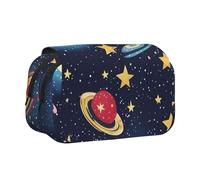 WOmeng Custodia versatile per penne con stampa di cielo stellato, universo, spaziale, scomparti convenienti, articoli da viaggio per ufficio, grande capacità