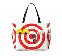 WOmeng Design target Stampa Pieghevole Beach Bag Convenienza Tote Estate Vacanze Picnic Campeggio Palestra Uso quotidiano