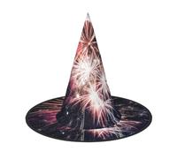 WOmeng Esplosione Stampa Fuochi D'artificio Halloween Strega Cappello Carnevale Costume Accessorio Pieghevole Leggero Cap Festival