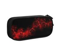 WOmeng Explosion Burst Rosso Nero Stampa Matita Cancelleria Borsa Scuola College Ufficio Pouch Penne Pastelli Arte Scuola Forniture, Nero , Taglia unica, Set di zaini per la scuola