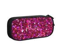 WOmeng Glitter Pattern Stampa Matita Cancelleria Bag Scuola College Ufficio Pouch Penne Pastelli Arte Scuola Forniture, Nero , Taglia unica, Set di zaini per la scuola