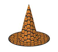WOmeng Halloween Zucca Modelli Stampa Halloween Strega Cappello di Carnevale Costume Accessorio Pieghevole Leggero Cap Festival
