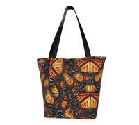 WOmeng Heaps of Orange Monarch Butterflies Print Summer Versatile Carry Shoulder Bag Travel Handbag Beach Daily Use Ampio Storage