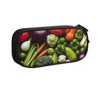 WOmeng Introduzione di Varie Verdure Stampa Matita Cancelleria Bag Scuola College Ufficio Pouch Penne Pastelli Arte Scuola Forniture, Nero , Taglia unica, Set di zaini per la scuola