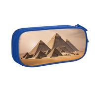WOmeng Piramidi d'Egitto Stampa Matita Cancelleria Borsa Scuola College Ufficio Pouch Penne Pastelli Arte Scuola Forniture, Blu, Taglia unica, Set di zaini per la scuola