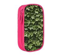 WOmeng Pratico astuccio per matite con stampa floreale con vortici di edera, accessori per la scuola, penne, matite, accessori artistici per varie occasioni, rosa, Taglia unica, Con tasca per il