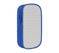 WOmeng Simpatico astuccio con stampa pinguino, per la scuola, penne, matite, accessori artistici, varie occasioni, Blu, Taglia unica, Con tasca per il