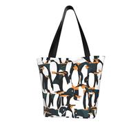 WOmeng Simpatico pinguino stampa animale estate versatile borsa a tracolla borsa da viaggio spiaggia uso quotidiano ampio spazio