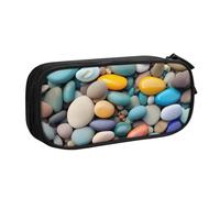 WOmeng Spiaggia Ciottoli Colorati Stampa Matita Cancelleria Borsa Scuola College Ufficio Pouch Penne Pastelli Arte Scuola, Nero , Taglia unica, Set di zaini per la scuola