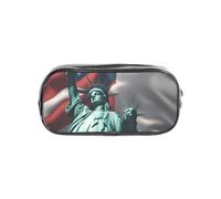 Womeng Statua della Libertà Bandiera Stampa Trasparente Astuccio Bambini Ragazzi Ragazze Cancelleria Trasparente Organizer Pouch Forniture