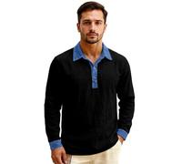 Women's 2026 Summer Linen V Neck Roll-Up 3/4 Sleeve Loose Button Down Blouse with Lapel for Beach And Casual Wear