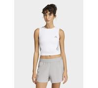 Womens adidas Canotta Da Running Adi365 Iconic Crop - Bianco, bianco L