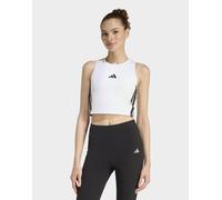 Womens adidas Canotta Imbottita A 3 Strisce - Bianco, bianco 2XS