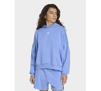 Womens adidas Felpa Con Cappuccio 3 Stripes Studio - Blu, blu XL