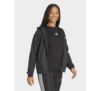Womens adidas Felpa Con Cappuccio Essentials Linear Full-zip French Terry - Nero, nero 2XS