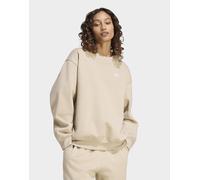 Womens adidas Felpa Essentials Crew Long Fleece Os - Beige, beige L