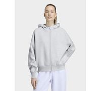 Womens adidas Felpa Soft Lux Con Cappuccio E Zip Integrale - Grigio, grigio XL